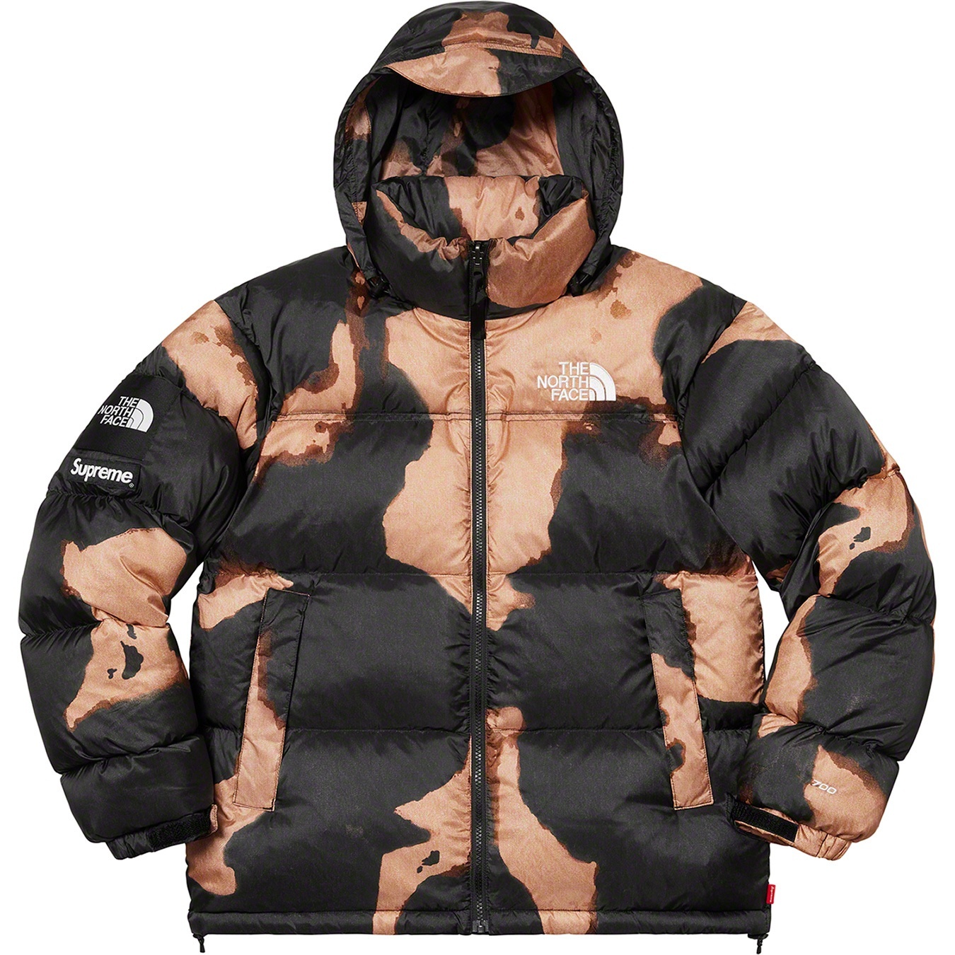 Supreme®/The North Face® Bleached Denim Print Nuptse Jacket view 5